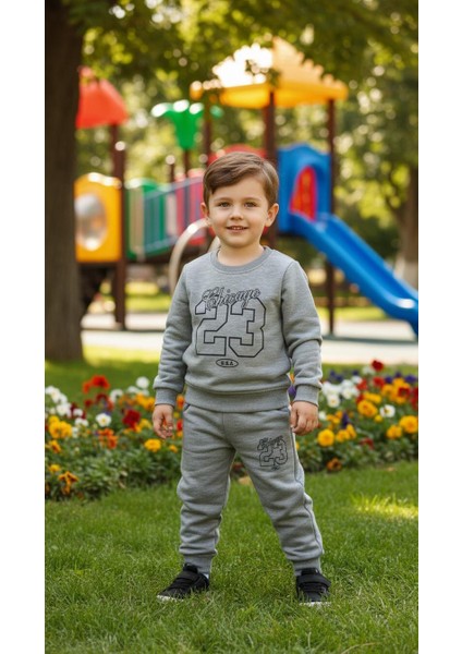 Erkek Çocuk Kışlık Eşofman Takımı Sweatshirt Alt Pamuklu Üç Iplik Şardonlu Günlük Kombin 3-4-5-6-7 Yaş modelleri