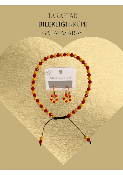 Kristal Taraftar Bilekliği ve Kristal Taraftar Çelik Küpe Tasafrar Aksesuar