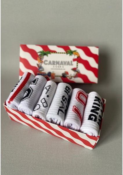 6’lı Gym Spor Desenli Atletik Çorap Seti | Unisex Pamuklu Hediye Kutulu Spor Çoraplar fiyatları