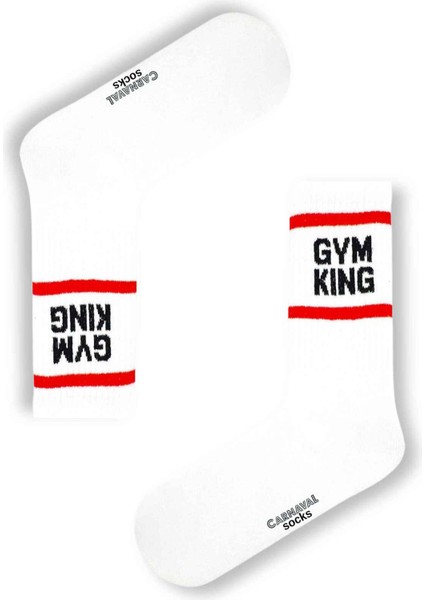 6’lı Gym Spor Desenli Atletik Çorap Seti | Unisex Pamuklu Hediye Kutulu Spor Çoraplar