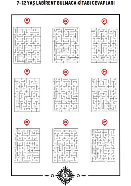 7-12 Yaş Labirent Bulmaca Kitabı (100 Labirent Cevaplarıyla) indirimleri