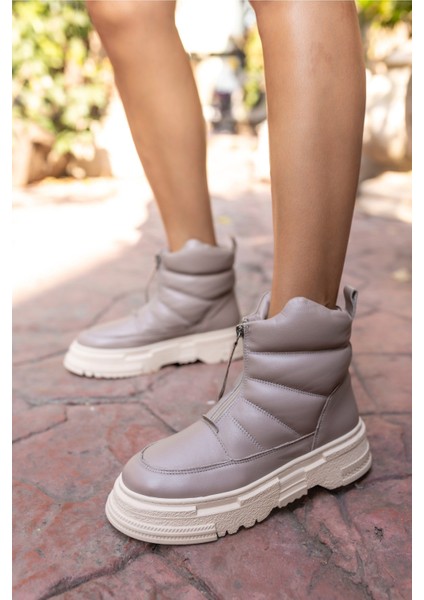 Zone Kadın Siyah Gercek Deri Bot modelleri