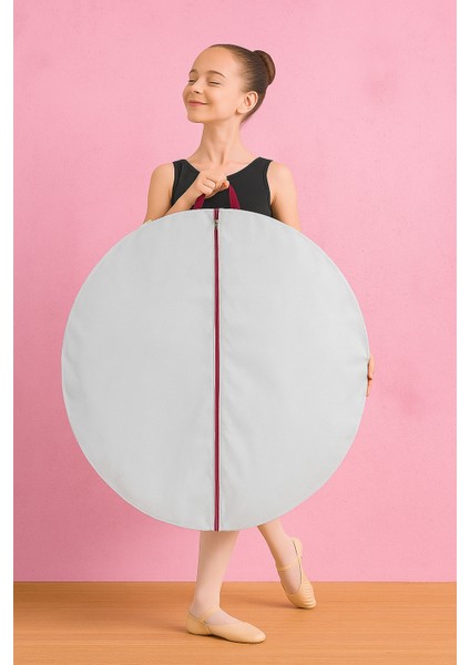 Fuşya/beyaz Fermuarlı Beyaz Tütü Kılıfı