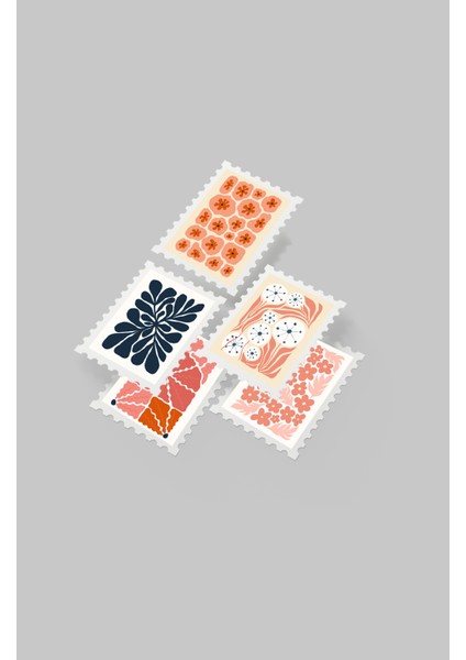 Çiçek & Botanik Temalı Pul Sticker Seti 20'li - Bullet Journal Ajanda Scrapbook fiyatları