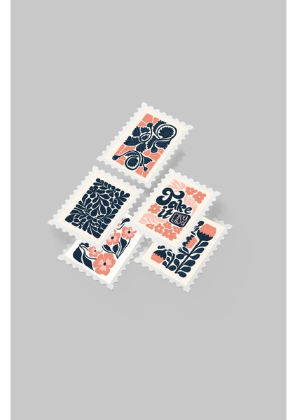 Çiçek & Botanik Temalı Pul Sticker Seti 20'li - Bullet Journal Ajanda Scrapbook fırsatları