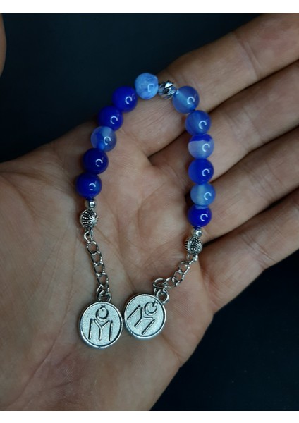 Mryart Mavi Beyaz Mix Akik Taşı Zaza Tesbih fiyatları