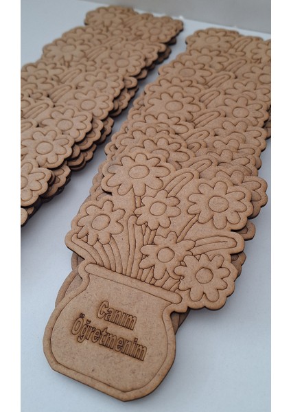 20'li Vazolu Çiçek Canım Öğretmenim Öğretmenler Günü Ahşap Aktivite Etkinlik Okul Sanat Seti fırsatları