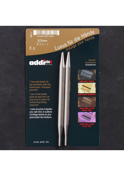 Addi Click Basic 8mm Misinalı Şiş Ucu - 656-2