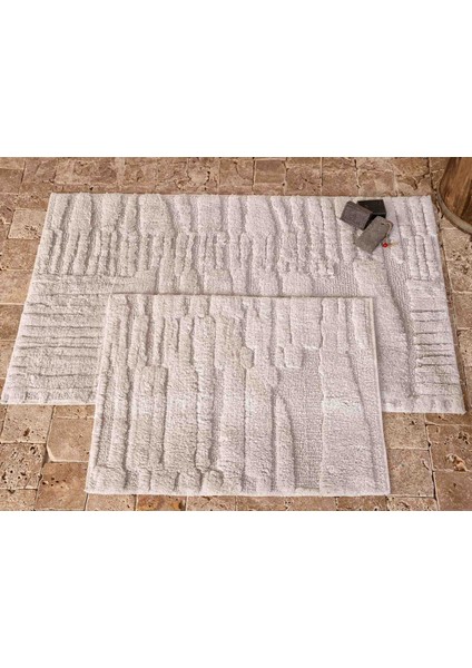 Serra Banyo Paspası 2'li Açık Gri