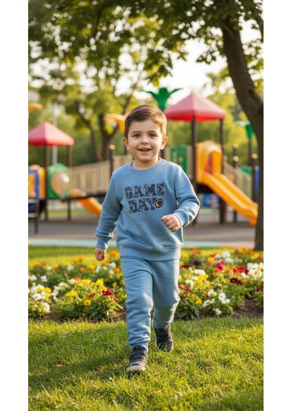 Erkek Çocuk Kışlık Eşofman Takımı Sweatshirt Alt Pamuklu Üç Iplik Şardonlu Günlük Kombin 3-4-5-6-7 Yaş fiyatları