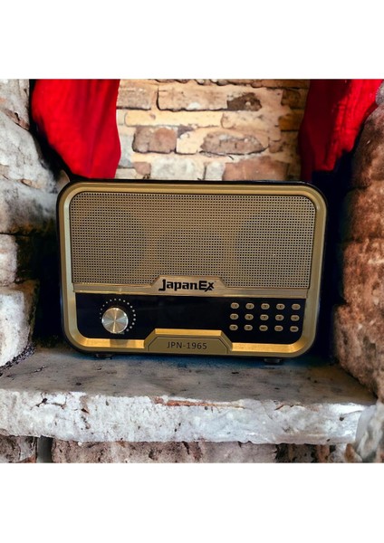 Kahverengi Orta Boy Güneş Enerjili Bluetooth Radyo, Mp3, Usb, Sd, Aux, Nostaljik