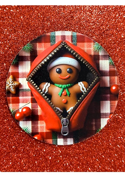 Zencefilli Kurabiye, Penguen, Kardan Adam ve Noel Baba 4'lü Bardak Altlığı Seti - Sünger Taban fiyatları