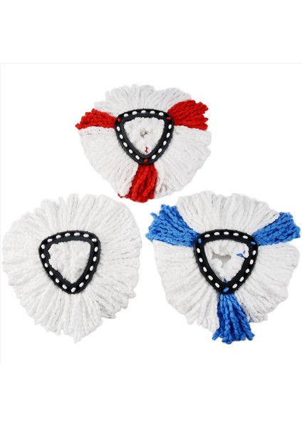 Vileda O-Cedar Rotary üçgen paspas Aksesuarları Üçgen Pamuk İplik Kafa Paspası Yedek Bez (3 PC) (Yurt Dışından)