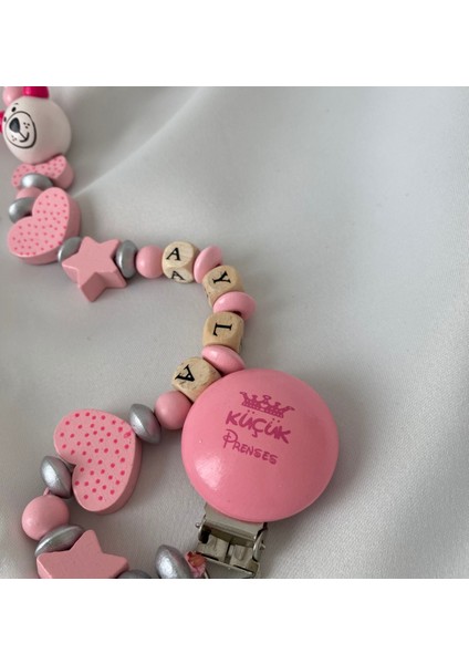 Isimli Emzik Zinciri – Doğal Ahşap Emzik Askısı – El Yapımı Bebek Hediyesi fiyatları