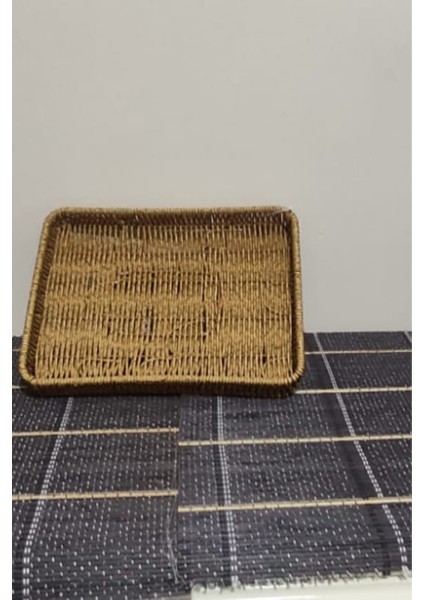 Hasır Rattan Ayaklı Dikdörtgen Tepsi | Dekoratif Sunumluk ve Servis Tepsisi modelleri