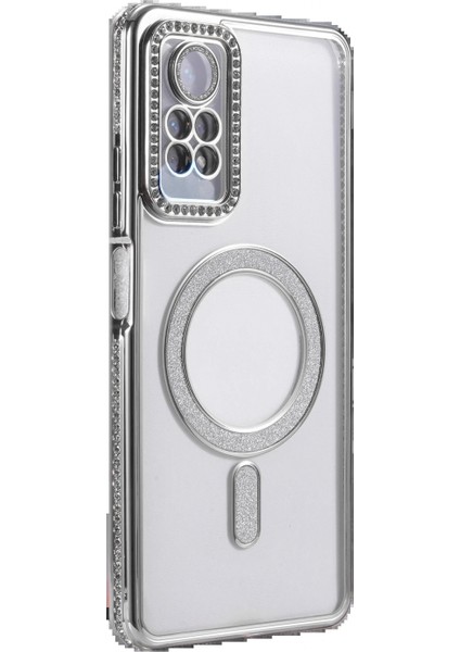 Xiaomi Redmi Note 12 Pro 4g Joke Simli Magneticsafe Kılıf - Gümüş modelleri