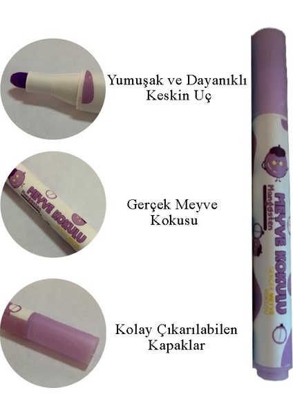 Meyve Kokulu Fosforlu Kalem 1 Paket 6 Renk Meyve Kokulu Işaret Kalemi 6 Lı Fosforlu Kalem fiyatları