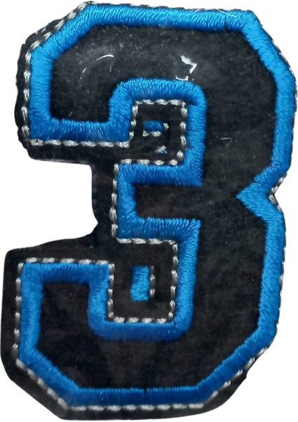 Aplike Ütü Ile Yapışan 3 Rakamı Arma 2,5x4 cm
