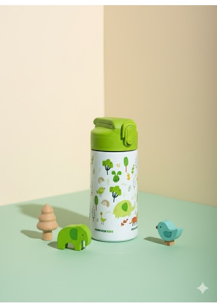 500ML Çocuk Desenli Su Matarası | Pipetli | Paslanmaz Çelik| Bpa Free | Sızdırmaz Kapaklı fiyatları