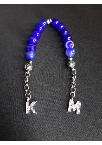 Mryart Mavi Beyaz Mix Akik Taşı Zaza Tesbih Harfli modelleri