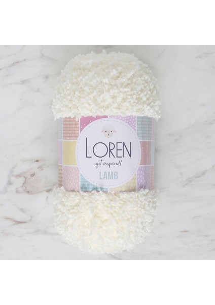 Loren Lamb Açık Krem El Örgü Ipi - R019 - 34419