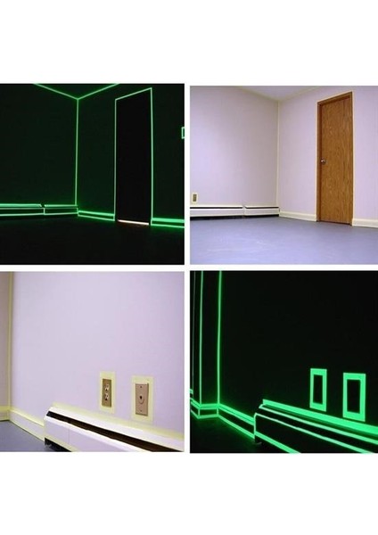 Adatak® Karanlıkta Işık Veren Yansıyan 4 Metre Fosforlu Yeşil Şerit Bant