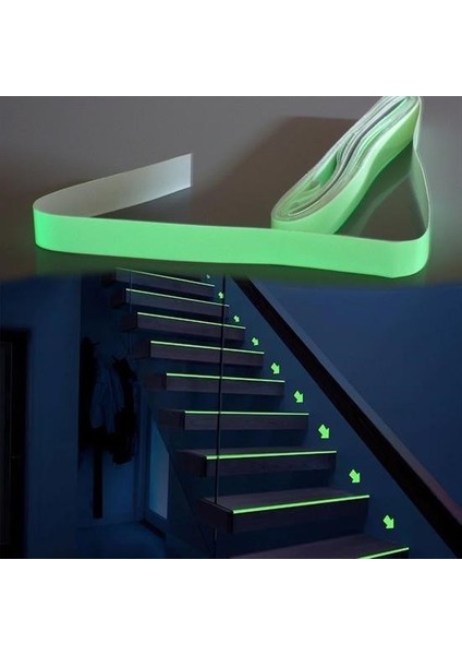Adatak® Karanlıkta Işık Veren Yansıyan 4 Metre Fosforlu Yeşil Şerit Bant fırsatları