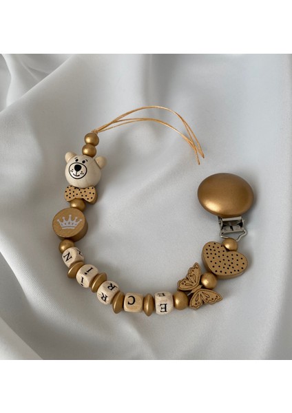 Isimli Emzik Zinciri - Emzik Askısı - Bebek Hediyesi Kişiye Özel