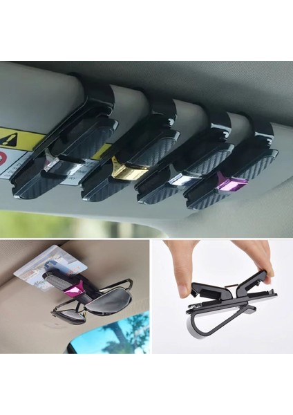 Adatak® Araç Içi Güneşliğe Takılan 2'li Gözlük,kart,para Takmalık Aparat fiyatları