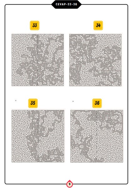 Gençler ve Yetişkinler Için Labirent Bulmaca Kitabı (100 Labirent Cevaplarıyla) indirimleri