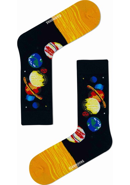 5’li Gezegen ve Uzay Temalı Çorap Seti | Erkek Pamuklu Desenli Çoraplar | Hediye Kutulu fiyatları