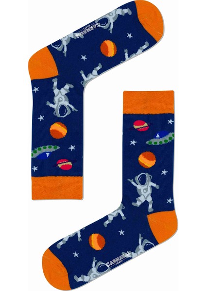 5’li Gezegen ve Uzay Temalı Çorap Seti | Erkek Pamuklu Desenli Çoraplar | Hediye Kutulu modelleri
