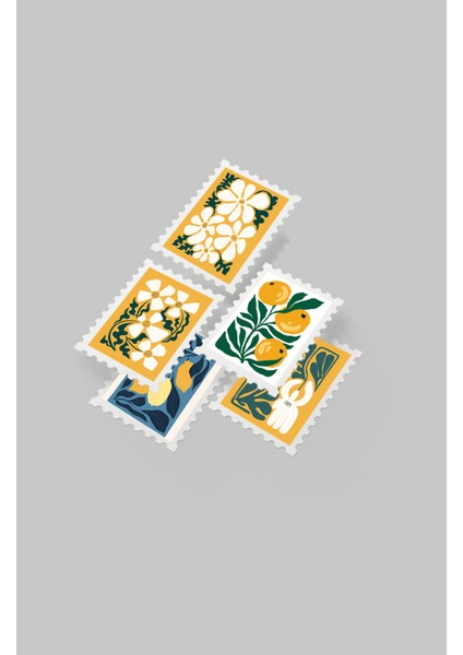 Çiçek & Botanik Temalı Pul Sticker Seti 20'li - Bullet Journal Ajanda Scrapbook fiyatları