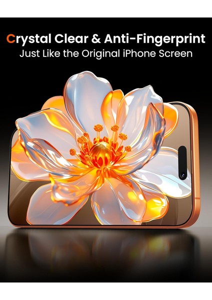 Iphone 17 Pro Max Uyumlu Kolay Takma Aparatlı Kenarları Siyah Full Kapatan Çerçeveli Cam Koruyucu indirimleri