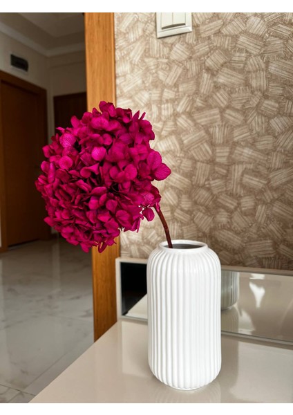 Kuru Çiçek Şoklanmış Pembe Ortanca Demeti