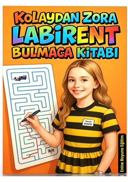 3-9 Yaş Kolaydan Zora Labirent Bulmaca Kitabı (Spiralli)