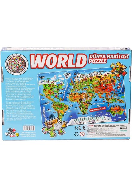 7375 Dünya Kültür Haritası Puzzle -TotteriQ fiyatları