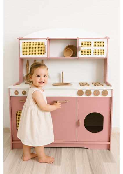 Pembe Hazeranlı Premium Mutfak Seti 9 Parça Servis Seti ve LED Işık Hediyeli fiyatları