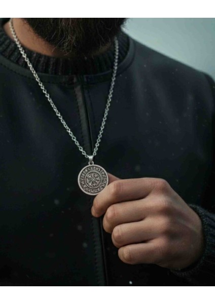 3'lü Kolye Kurt Kanca ve Pusula Tasarım 3'lü Erkek Kolye modelleri