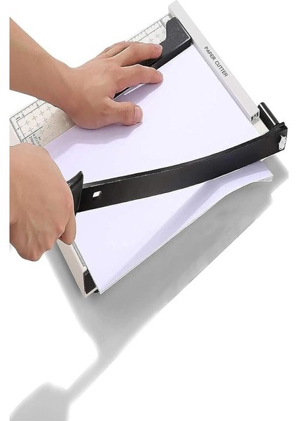 Giyotin Kağıt Kesme Makinesi A3 Metal Kollu Tablalı A5-A4-A3 Ayarlanabilir Sürgülü Paslanmaz Kaliteli indirimleri