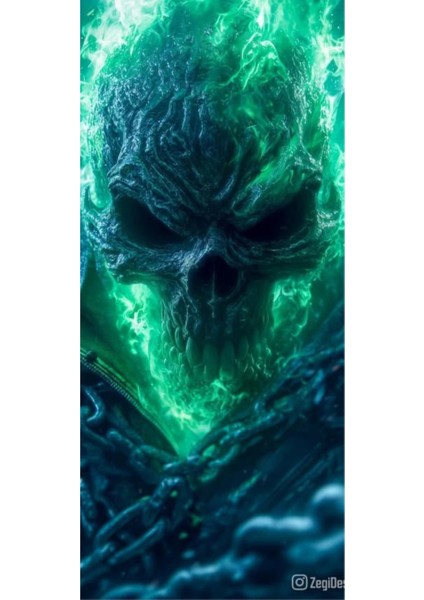 Kuru Kafa Kapı Direk Kaplama Folyosu Baskılı Sticker Sağ-Sol 2 Adet 22*50 cm