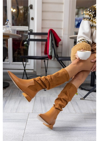 Tacco Kadın Taba Strec Detayli Çizme fırsatları