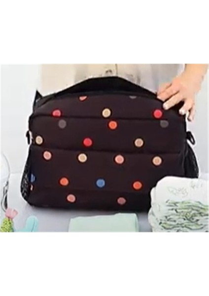Boubou BSO-1001 Bebek Arabası Organizer Çanta Siyah Puantiyeli