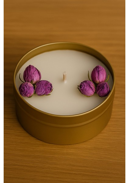 Home Mistik Güllü Teneke Kutu Mum