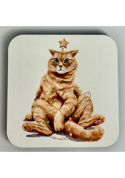 Yılbaşı Kar Temalı Bardak Altlığı Seti - Eva Sünger Tabanlı indirimleri