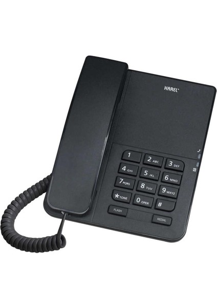 Karel TM140 Siyah Analog Masa Üstü Kablolu Telefon