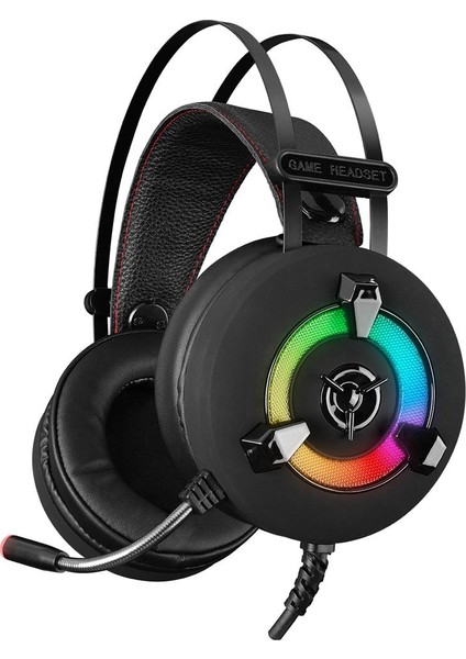 Rampage Miracle-X2 Plus Siyah Rgb LED 7.1 Surround Sound System Gaming Mikrofonlu Oyuncu Kulaklığı