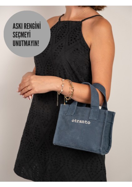 Luna Mumlu Kanvas Çanta - Okyanus