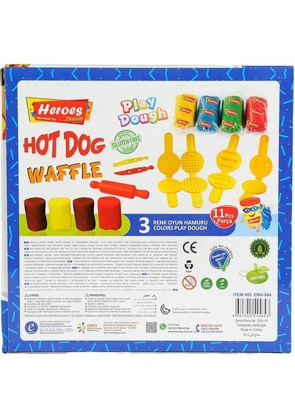 ERN-584 Heroes Orta Kutulu Burger Oyun Hamuru Seti fırsatları