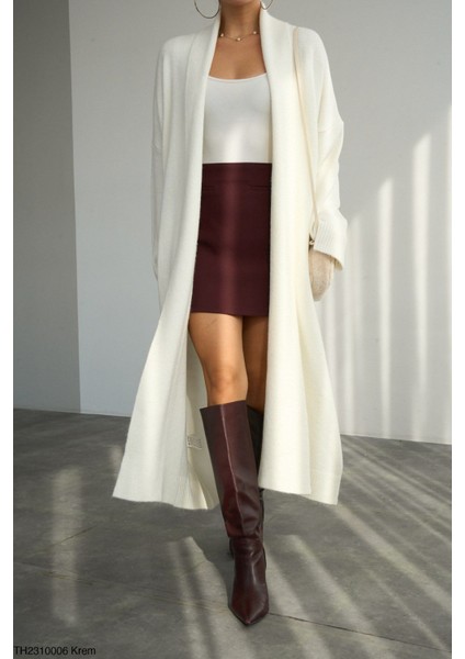 Teddy dokulu Uzun Hırka